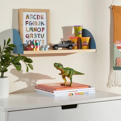 Wood Kids' Shelf with Metal Brackets Blue - Pillowfort™ Wood Kids' Shelf With Metal Brackets Blue - Pillowfort™ -Pillowfort Shop GUEST 0b655403 c1f7 4d29 93be ff18415c1e89