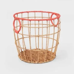 Natural With Fresh Melon Rim Kids' Woven Basket Red - Pillowfort™ -Pillowfort Shop GUEST 0caadb0d 5ca9 4056 91ab 5de9473e59d1