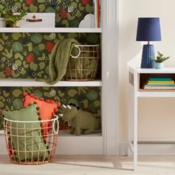 Kids' Woven Basket Natural With White Rim - Pillowfort™