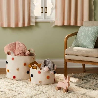Pom-Pom Kids' Storage Basket Cream - Pillowfort™ Pom-Pom Kids' Storage Basket Cream - Pillowfort™ -Pillowfort Shop GUEST 21670f6a 61c9 426c 919e b0ba98b819e2