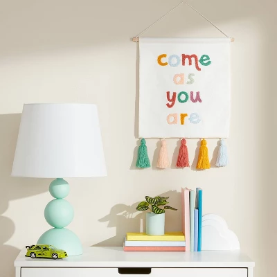 10oz 'Come as you are' Kids' Wall Decor with Tassels - Pillowfort™ 10oz 'Come As You Are' Kids' Wall Decor With Tassels - Pillowfort™ -Pillowfort Shop GUEST 51fa7983 f470 412d a5b4 58b34dfa1387