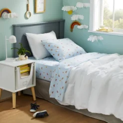 Rainbow Microfiber Kids' Sheet Set Scatter - Pillowfort™