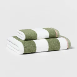 Striped Kids’ Towel Green With SILVADUR™ Antimicrobial Technology Green - Pillowfort™ -Pillowfort Shop GUEST 56c1447c eb16 484e a85c 20da38f4280c