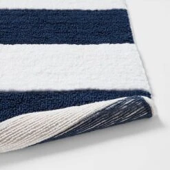 Rugby Striped Kids' Bath Rug Navy - Pillowfort™ -Pillowfort Shop GUEST 762155a6 5a16 44cb 9543 ebdc34fd8281