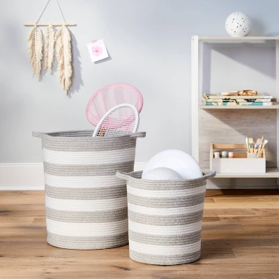Striped Coiled Kids' Rope Basket - Pillowfort™ Striped Coiled Kids' Rope Basket - Pillowfort™ -Pillowfort Shop GUEST a6f50886 87d3 4703 a556 e1689e620aa9