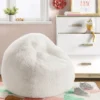 Long Fur Kids' Bean Bag Cream - Pillowfort™