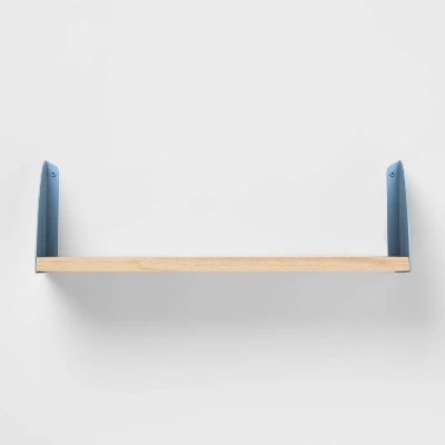 Wood Kids' Shelf with Metal Brackets Blue - Pillowfort™ Wood Kids' Shelf With Metal Brackets Blue - Pillowfort™ -Pillowfort Shop GUEST aa2863c6 ed86 4bd1 be01 8ac987260b33