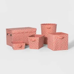 Large Rectangle Dot Kids' Storage Bin Rose Pink - Pillowfort™ -Pillowfort Shop GUEST b3fb5116 d708 4f9b b0ec 5901905acedd