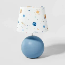 Kids' Round Base With Space Shade Lamp Blue - Pillowfort™ -Pillowfort Shop GUEST d9ffd424 0936 414d 8db9 aee8867fb37e