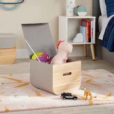 Medium Natural Wood Kids' Storage with Lid Gray - Pillowfort™ Medium Natural Wood Kids' Storage With Lid Gray - Pillowfort™ -Pillowfort Shop GUEST e0676ca1 e864 407b a93c ec1fa611a365