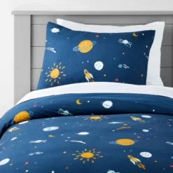 Space Kids' Duvet Cover Navy - Pillowfort™ -Pillowfort Shop GUEST f5b4f774 5c53 4a12 adab c48dd77dc512